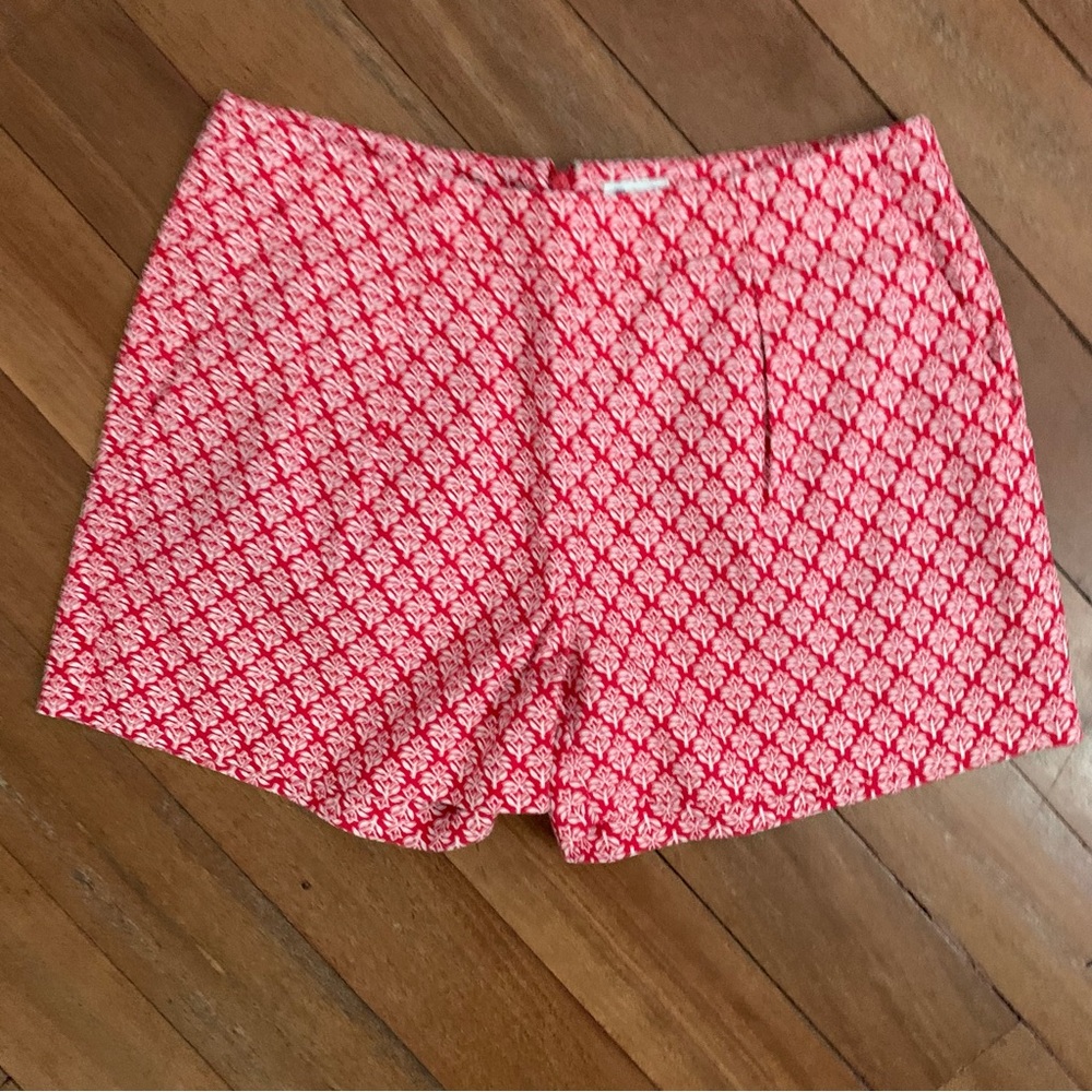 Madewell Red Deck Shorts in Tulip Tree Print